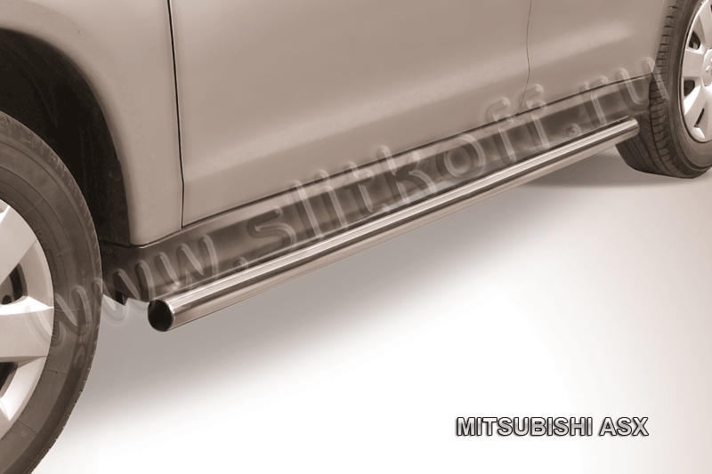 Пороги Slitkoff труба d57 для Mitsubishi ASX 2010-2012. Артикул MAS009