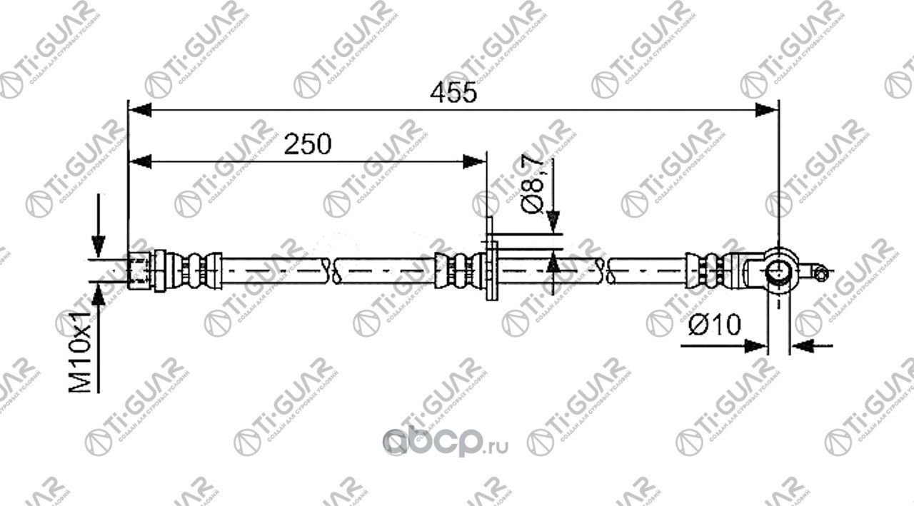 Шланг тормозной TG-90947-02F64 * Ti-Guar. Артикул TG9094702F64