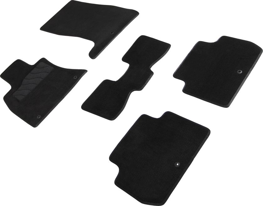 Коврики текстильные Seintex на нескользящей основе для салона Kia Stinger 2017-2026. Артикул 89187