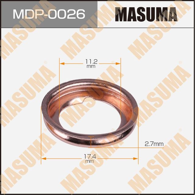 Прокладка сливной пробки NISSAN 11.2x17.4x2.7 MASUMA MDP-0026. Артикул MDP-0026