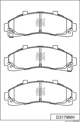 Тормозные колодки MK Kashiyama передние для Ford Explorer II 1994-2002. Артикул D3179MH