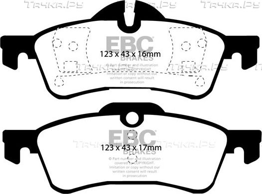 Тормозные колодки EBC Brakes. Артикул DP1701