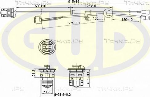 Датчик ABS G.U.D. задний левый для Audi A6 II (C5) 1997-2005. Артикул GABS01014