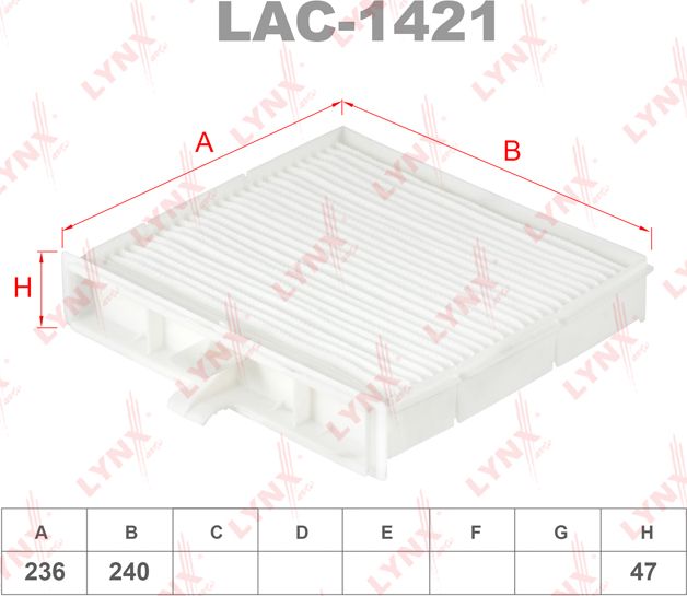 Салонный фильтр LYNXauto. Артикул LAC-1421