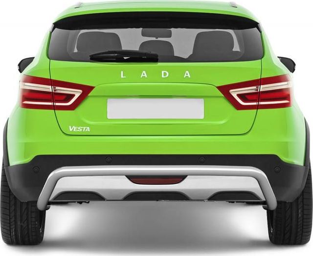 Защита PT Group заднего бампера d51 (НПС) для Lada Vesta SW Cross 2017-2026. Артикул LSC220101