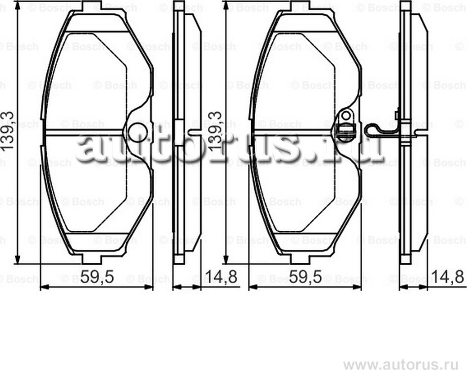 Колодки тормозные передние (Bosch). Артикул 0986495147