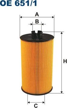 Масляный фильтр Filtron для Mercedes-Benz Vario 1996-2013. Артикул OE 651/1