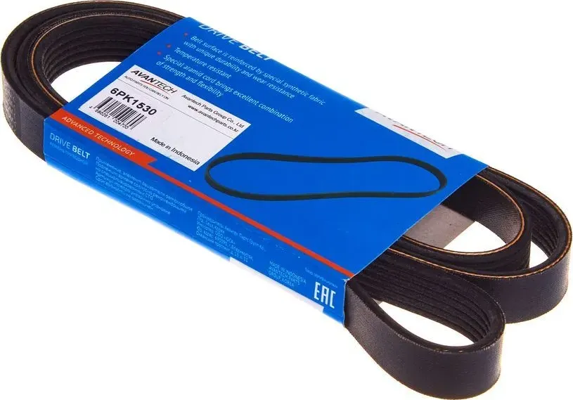 Ремень поликлиновой (Avantech). Артикул 6PK1530