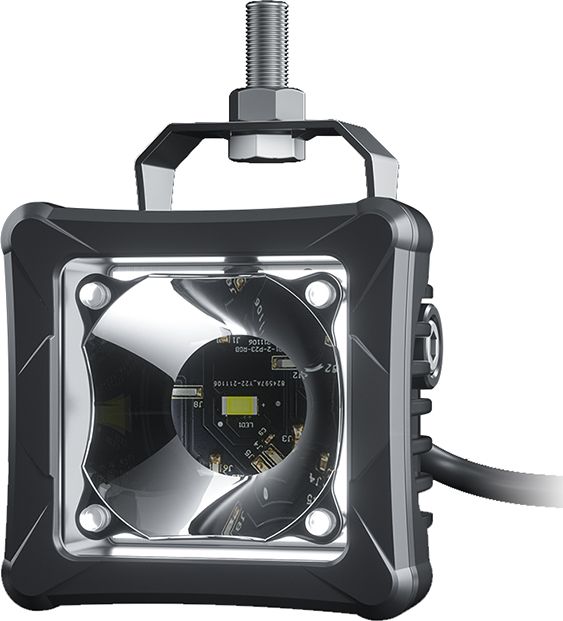 Светодиодная фара дальнего света Aurora 76x76 мм 30W с RGB подсветкой (комплект 2 шт). Артикул ALO-D3T-2-P23Q