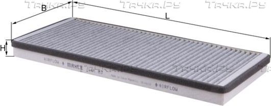 Салонный фильтр Mahle. Артикул LAK 83