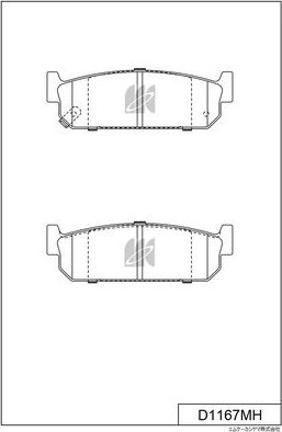 Тормозные колодки MK Kashiyama. Артикул D1167MH