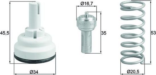 Термостат Mahle Behr для Volkswagen Eos I 2006-2008. Артикул TX 182 87D