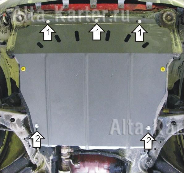 Защита Мотодор для двигателя, КПП JAC Rein 2010-2024. Артикул 00924