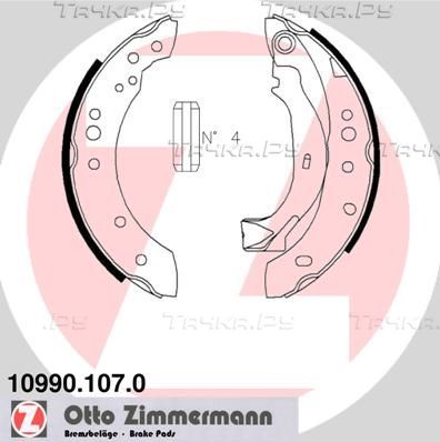 Тормозные колодки Zimmermann задние для Citroen C3 II 2009-2016. Артикул 10990.107.0