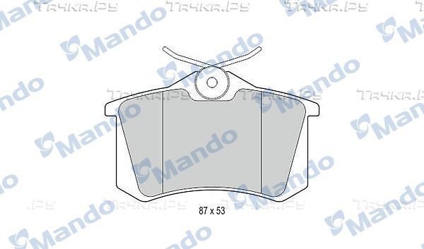 Тормозные колодки Mando задние для Volkswagen Golf II 1983-1992. Артикул MBF015083