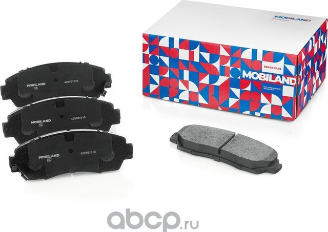 Колодки тормозные дисковые передние (4 шт.) с п/шум. пласт. HONDA CR-V IV (RE_, (Mobiland). Артикул 429101910