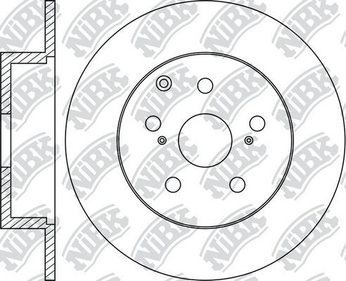 Тормозной диск NiBK задний для Toyota Wish I 2003-2009. Артикул RN1254