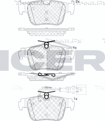 Тормозные колодки Icer. Артикул 182410-203