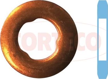 Кольцо форсунки уплотнительное Corteco (медь). Артикул 49430631