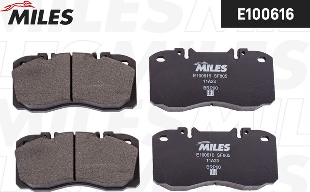 Тормозные колодки Miles (Low-Metallic). Артикул E100616