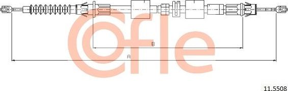 Трос ручника (тросик ручного тормоза) Cofle. Артикул 92.11.5508