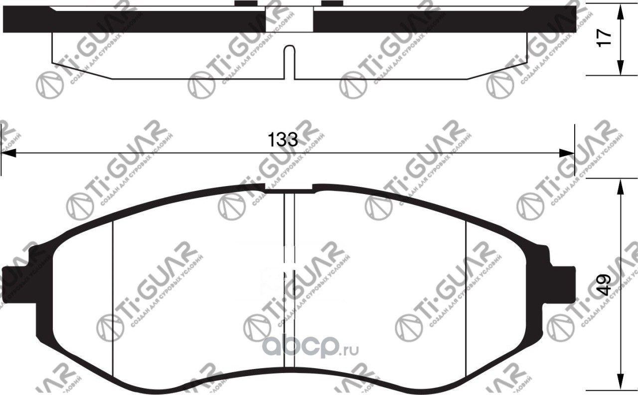 Тормозные колодки (TI-Guar). Артикул TG1625