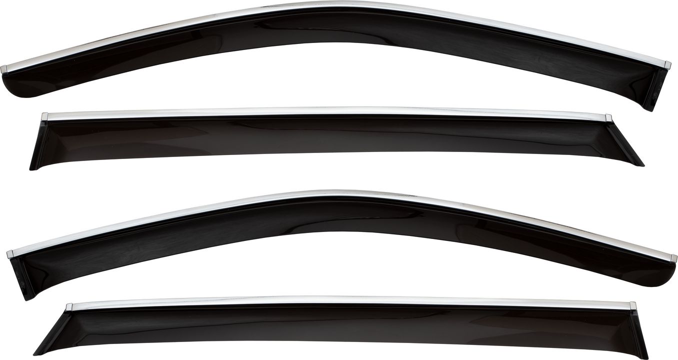 Дефлекторы Chromex для окон (c хром. молдингом) (4 шт.) Kia Sorento IV 2020-2026. Артикул CHROMEX.63043