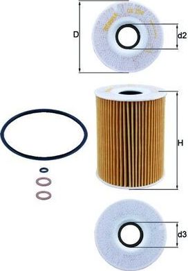 Масляный фильтр Mahle. Артикул OX 254D3