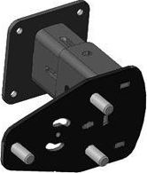 Кронштейн запасного колеса OJ для калиток (с регулировкой). PCD 6х114,3 шпильки М12х1,25 (метка квадрат и треугольник) для Nissan Navara 1997-2026. Артикул 14.166.01