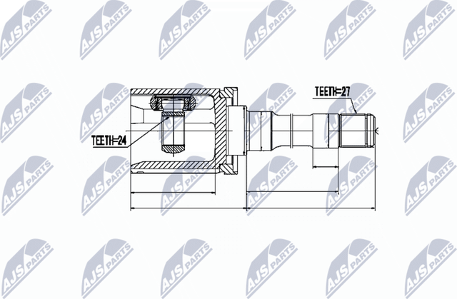 Шрус внутренний (граната) NTY. Артикул NPW-BM-014