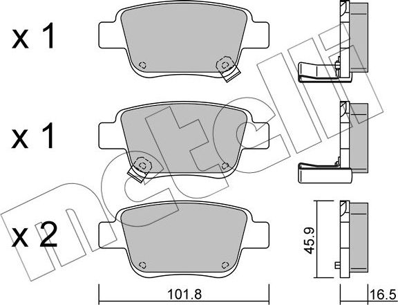 Тормозные колодки Metelli. Артикул 22-0451-0