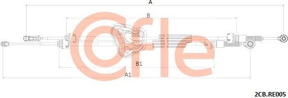 Трос переключения передач КПП Cofle для Renault Megane III 2008-2016. Артикул 92.2CB.RE005