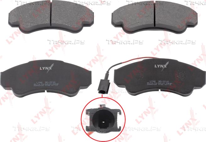 Тормозные колодки LYNXauto передние для Fiat Ducato II 2001-2006. Артикул BD-2216
