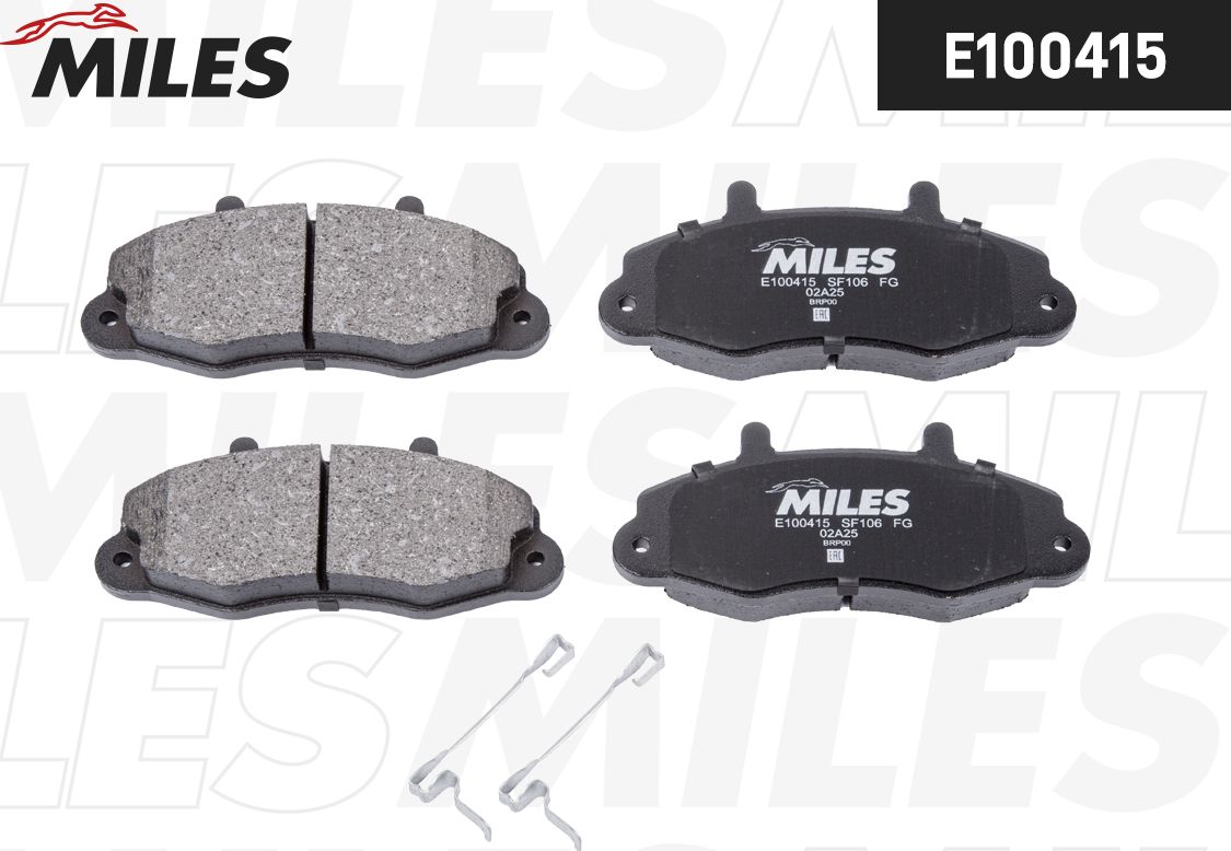 Тормозные колодки Miles (Semi-Metallic). Артикул E100415