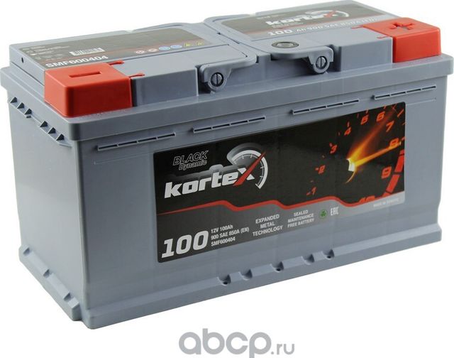 Аккумулятор KORTEX BLACK Dynamic 100А/ч обратная полярность. Артикул SMF600404