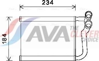 Радиатор отопителя (печки) AVA. Артикул HY6253