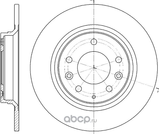 Диск тормозной (G-Brake). Артикул GR01424
