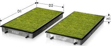 Салонный фильтр  Tecneco Filters. Артикул CKA3139-2