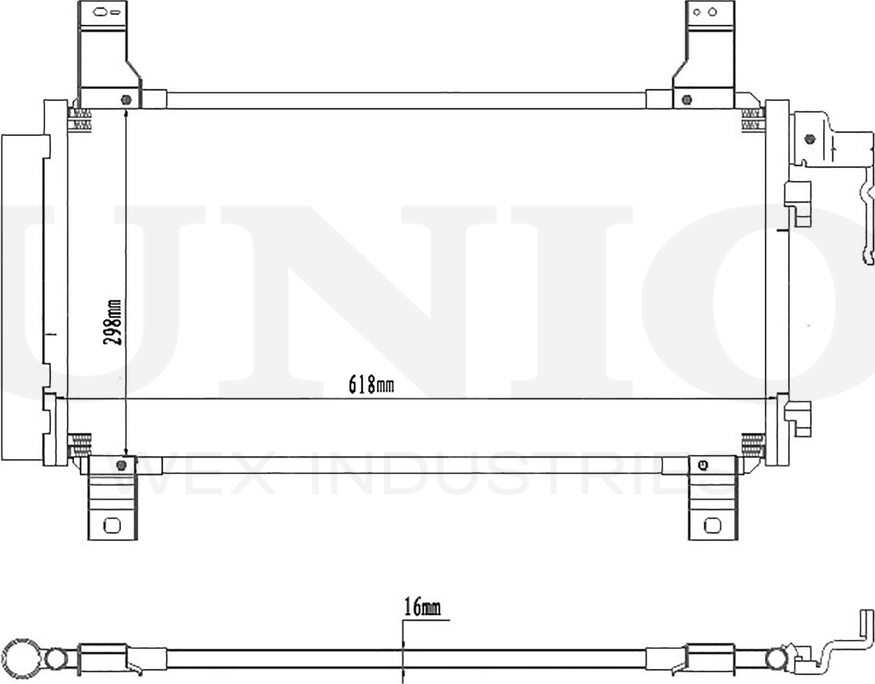 Радиатор кондиционера (Unio). Артикул RAD-30041