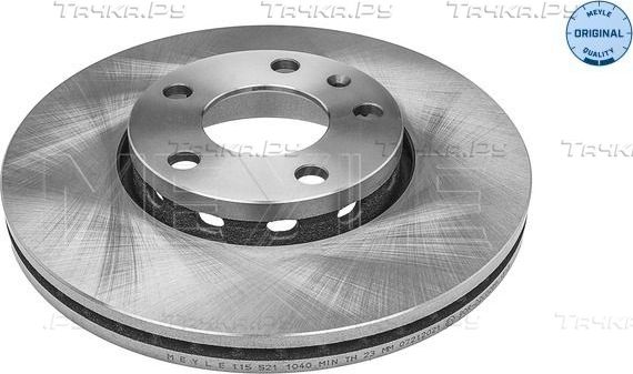 Тормозной диск Meyle Original передний для Skoda Superb I 2001-2003. Артикул 115 521 1040