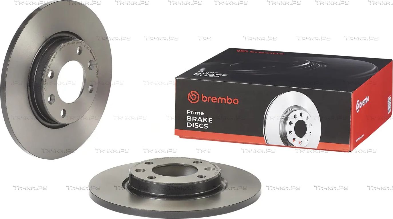 Тормозной диск Brembo PRIME LINE - UV Coated для Peugeot 208 II 2019-2026. Артикул 08.C308.21