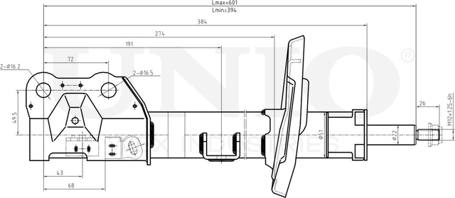 Амортизатор подвески (Unio). Артикул SAB-10317