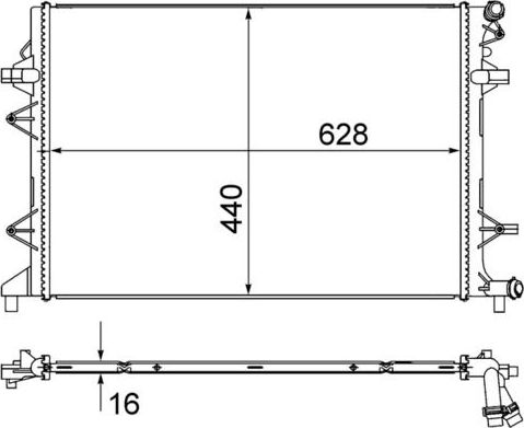 Радиатор охлаждения двигателя Mahle Behr. Артикул CR 855 000S