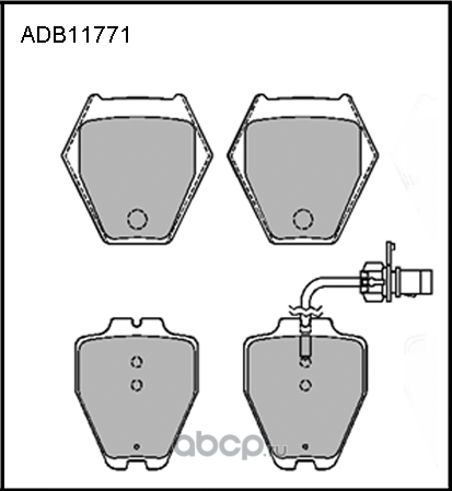Колодки тормозные (Allied Nippon). Артикул ADB11771