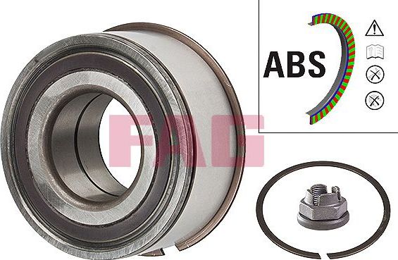 Ступичный подшипник (комплект) Fag передний для Renault Laguna I 1995-2001. Артикул 713 6308 30