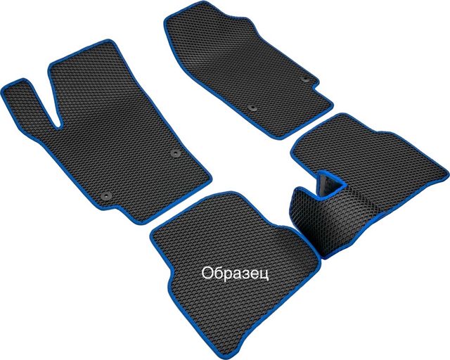 Коврики Rezkon EVA для салона Datsun mi-Do 2015-2020 Синий кант. Артикул 9025040103