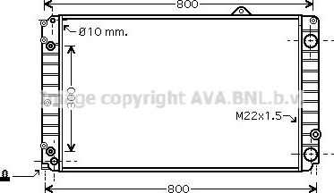 Радиатор охлаждения двигателя AVA. Артикул AIA2252