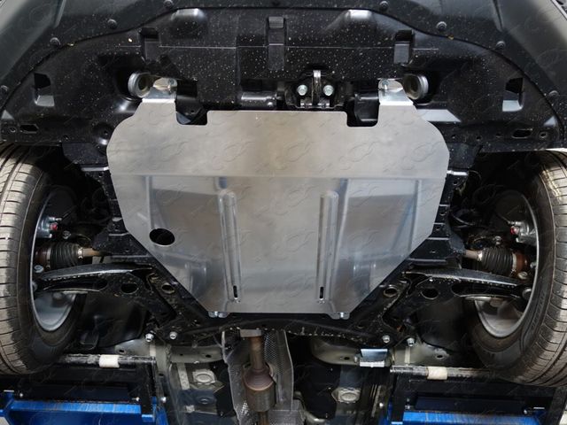 Защита алюминиевая ТСС (4 мм) для картера Mitsubishi Lancer X 2007-2016. Артикул ZKTCC00056