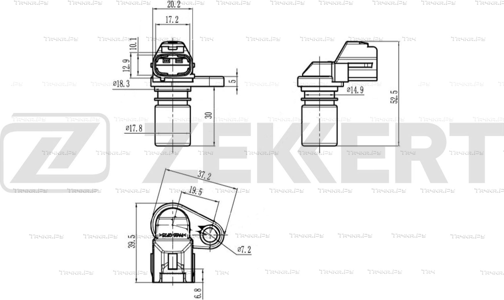 Датчик положения коленвала Zekkert для Volvo V70 II 1999-2008. Артикул SE-4095