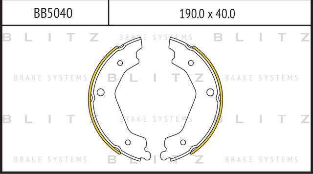 Колодки стояночного тормоза KIA SORENTO -09 (Blitz). Артикул BB5040